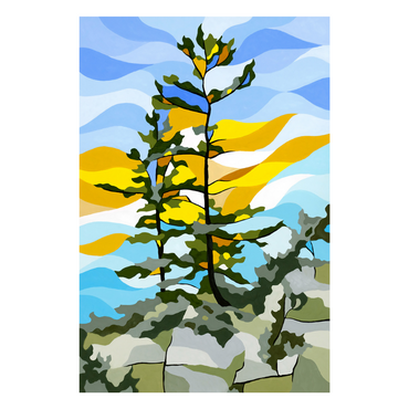 Cliff Trees 24x36 Canvas print