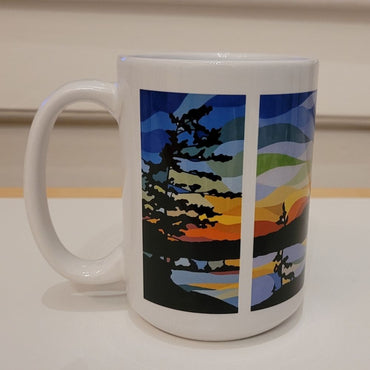 Munzy Mug - Rainbow Pine Silhouette