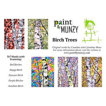 Mixed Pack of Cards - Birches Themed