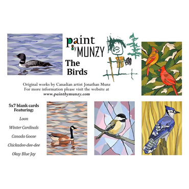 Pack of 5 Cards - Birds Themed