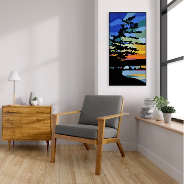 Rainbow Pine Silhouette