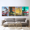 4 Panel Canvas Prints - Pines