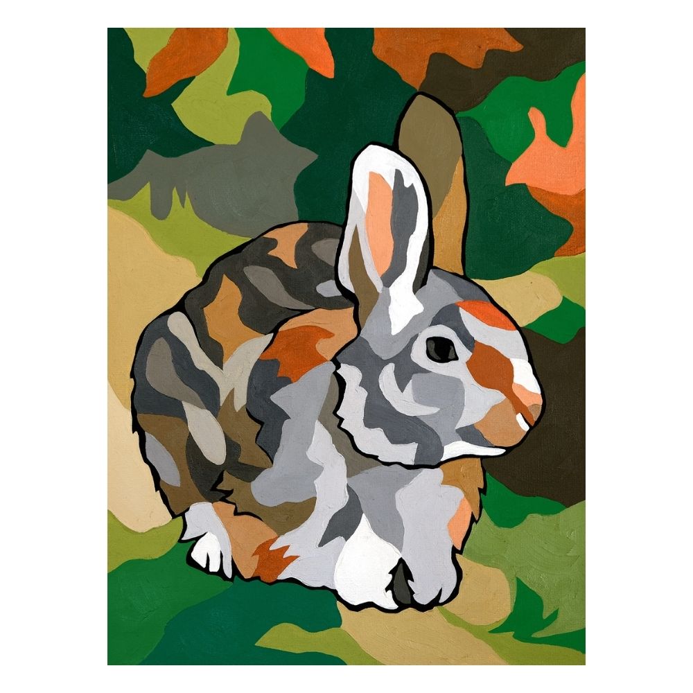 Rabbit Contemporary Canadian Art Prints | Paint By Munzy