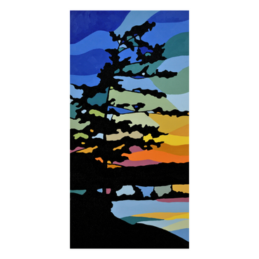 Rainbow Pine Silhouette