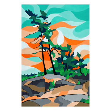 Teal Orange Pine